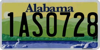 AL license plate 1AS0728