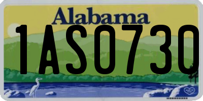 AL license plate 1AS0730