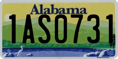 AL license plate 1AS0731