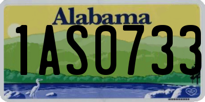 AL license plate 1AS0733