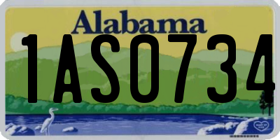 AL license plate 1AS0734