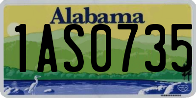AL license plate 1AS0735