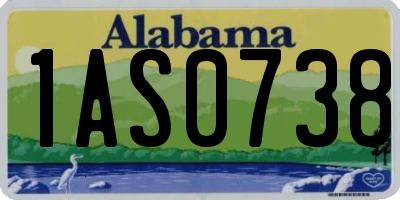 AL license plate 1AS0738
