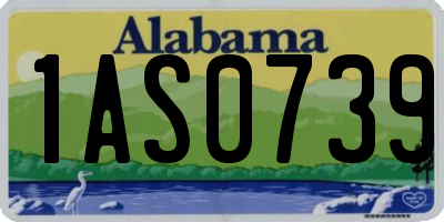 AL license plate 1AS0739