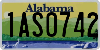AL license plate 1AS0742