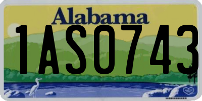 AL license plate 1AS0743