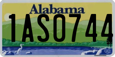 AL license plate 1AS0744