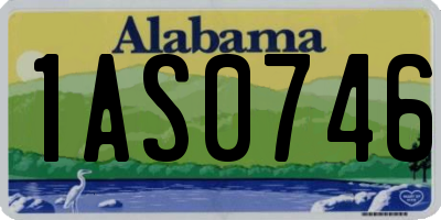 AL license plate 1AS0746