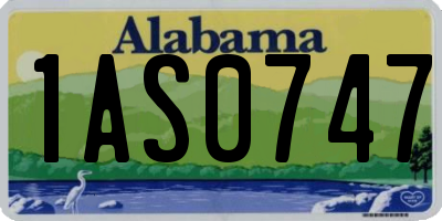 AL license plate 1AS0747
