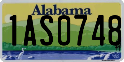 AL license plate 1AS0748