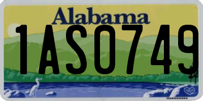 AL license plate 1AS0749
