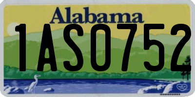 AL license plate 1AS0752