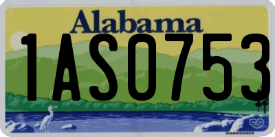 AL license plate 1AS0753