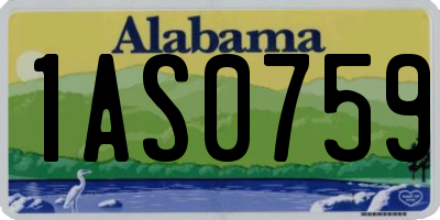 AL license plate 1AS0759