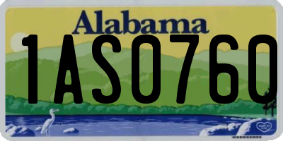 AL license plate 1AS0760