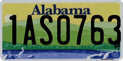 AL license plate 1AS0763