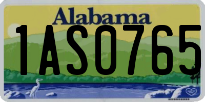 AL license plate 1AS0765
