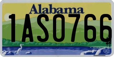 AL license plate 1AS0766
