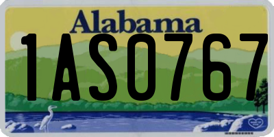 AL license plate 1AS0767