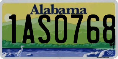 AL license plate 1AS0768