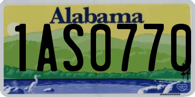 AL license plate 1AS0770