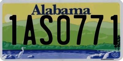 AL license plate 1AS0771