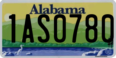 AL license plate 1AS0780