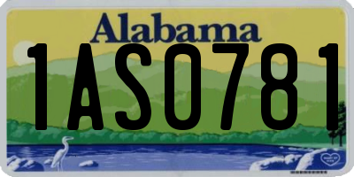AL license plate 1AS0781