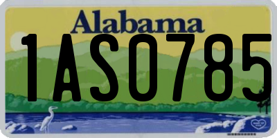 AL license plate 1AS0785