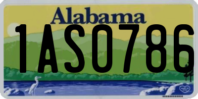 AL license plate 1AS0786