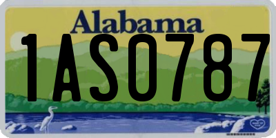 AL license plate 1AS0787