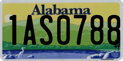 AL license plate 1AS0788