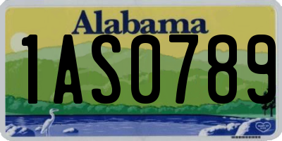 AL license plate 1AS0789