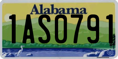 AL license plate 1AS0791