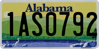 AL license plate 1AS0792