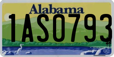 AL license plate 1AS0793