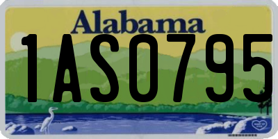 AL license plate 1AS0795