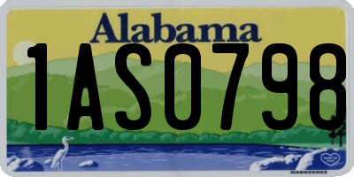 AL license plate 1AS0798