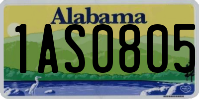 AL license plate 1AS0805