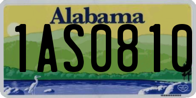 AL license plate 1AS0810
