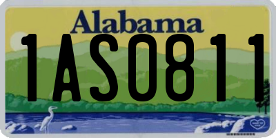 AL license plate 1AS0811