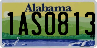 AL license plate 1AS0813