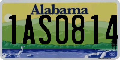 AL license plate 1AS0814