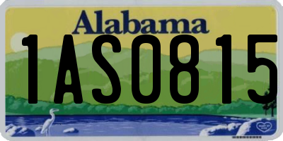 AL license plate 1AS0815