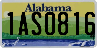 AL license plate 1AS0816