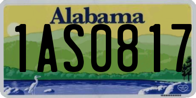 AL license plate 1AS0817