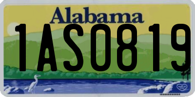 AL license plate 1AS0819