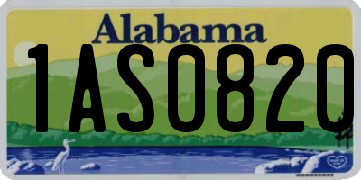 AL license plate 1AS0820