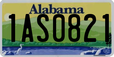AL license plate 1AS0821