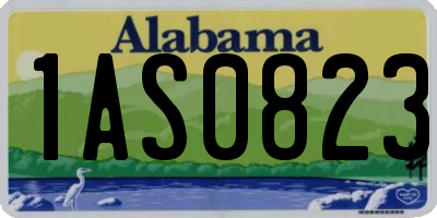 AL license plate 1AS0823